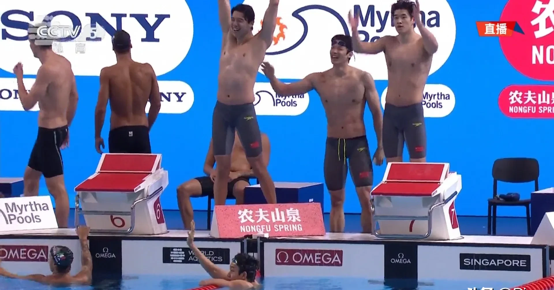 世锦赛男子4x200米自由泳接力预赛：中国队第六晋级决赛(4*200米自由泳接力冠军)